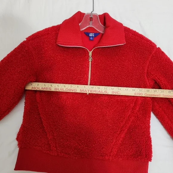 Cozy JoyLab Red 3/4 Sherpa Pullover Top (Sz S) - Picture 5 of 8